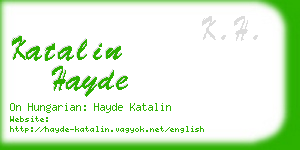 katalin hayde business card